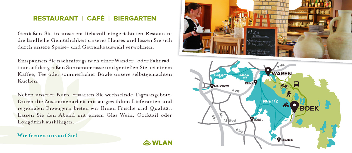 Müritz Restaurant Auszeit in Boek